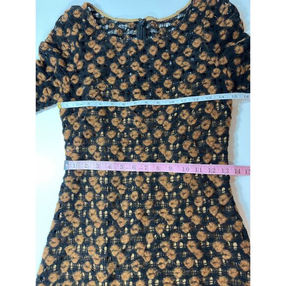 New Tracy Reece New York Fringed Shift Dress in Rich Curry Women's 4 / Small - Picture 7 of 8